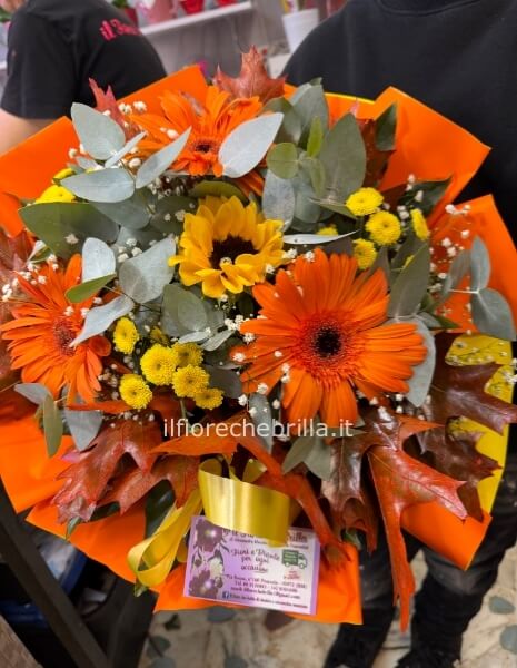 Bouquet di fiori misti autunnale